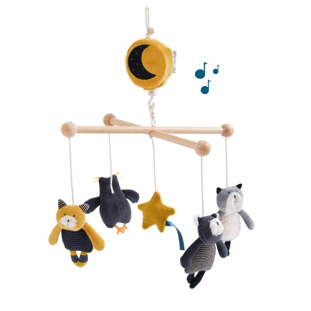 MÓVIL MUSICAL PARA CUNA COLECCIÓN LES MOUSTACHES