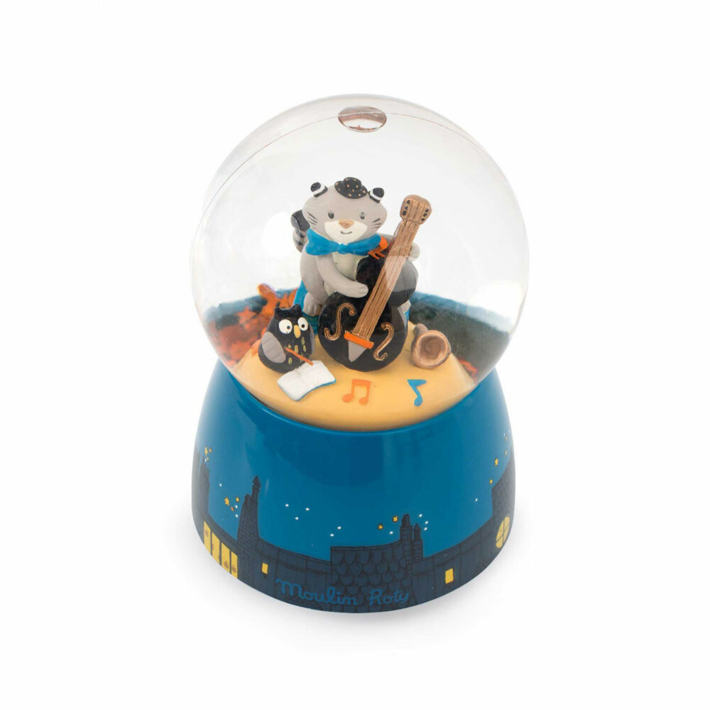 BOLA DE NIEVE DE RESINA MUSICAL COLECCIÓN LES MOUSTACHES