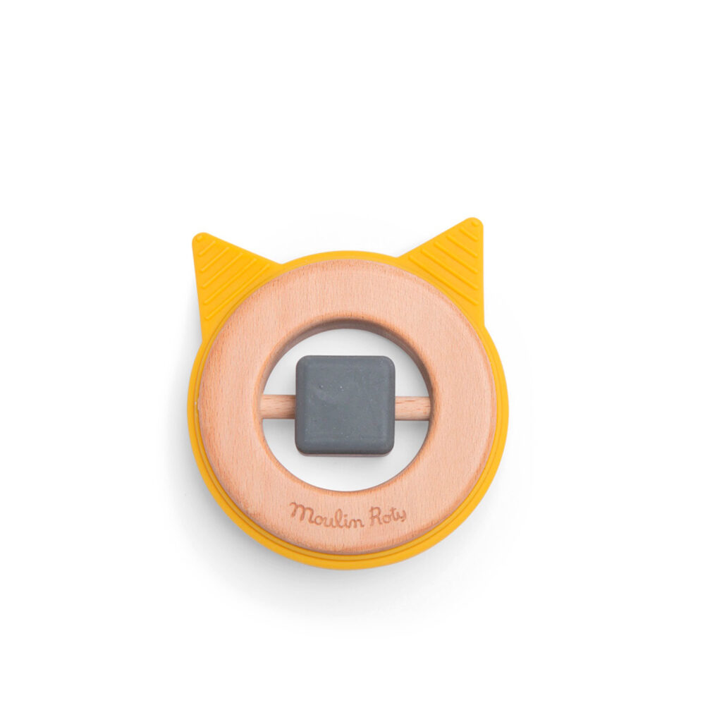 MORDEDOR DE MADERA Y SILICONA CAT COLECCIÓN LES MOUSTACHES