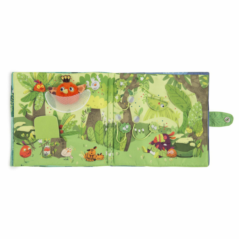 GRAN LIBRO DE ACTIVIDADES DE TELA COLECCIÓN DANS LA JUNGLE