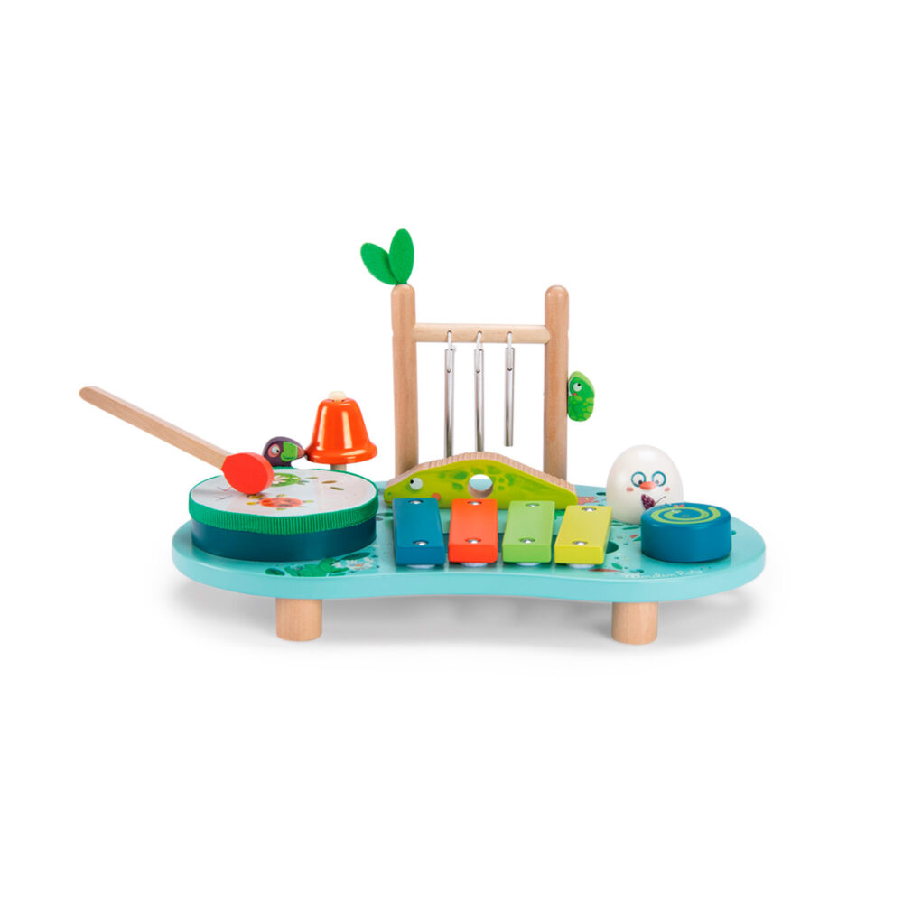 MESA MUSICAL DE ACTIVIDADES DE MADERA COLECCIÓN DANS LA JUNGLE