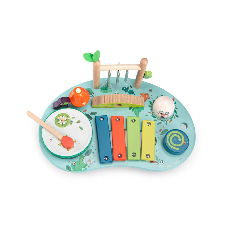 MESA MUSICAL DE ACTIVIDADES DE MADERA COLECCIÓN DANS LA JUNGLE