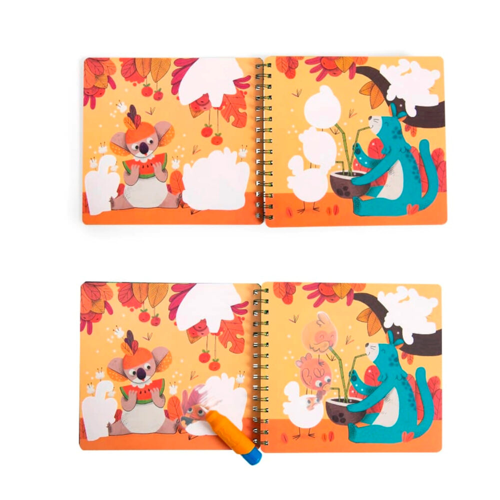 PINTURA CON PINCEL MÁGICO COLECCIÓN LA JUNGLA