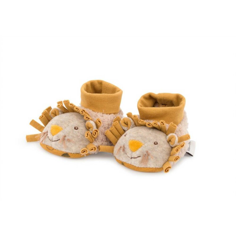 PATUCOS DE ALGODÓN LEÓN DE 0 A 6 MESES COLECCIÓN SOUS MON BAOBAB