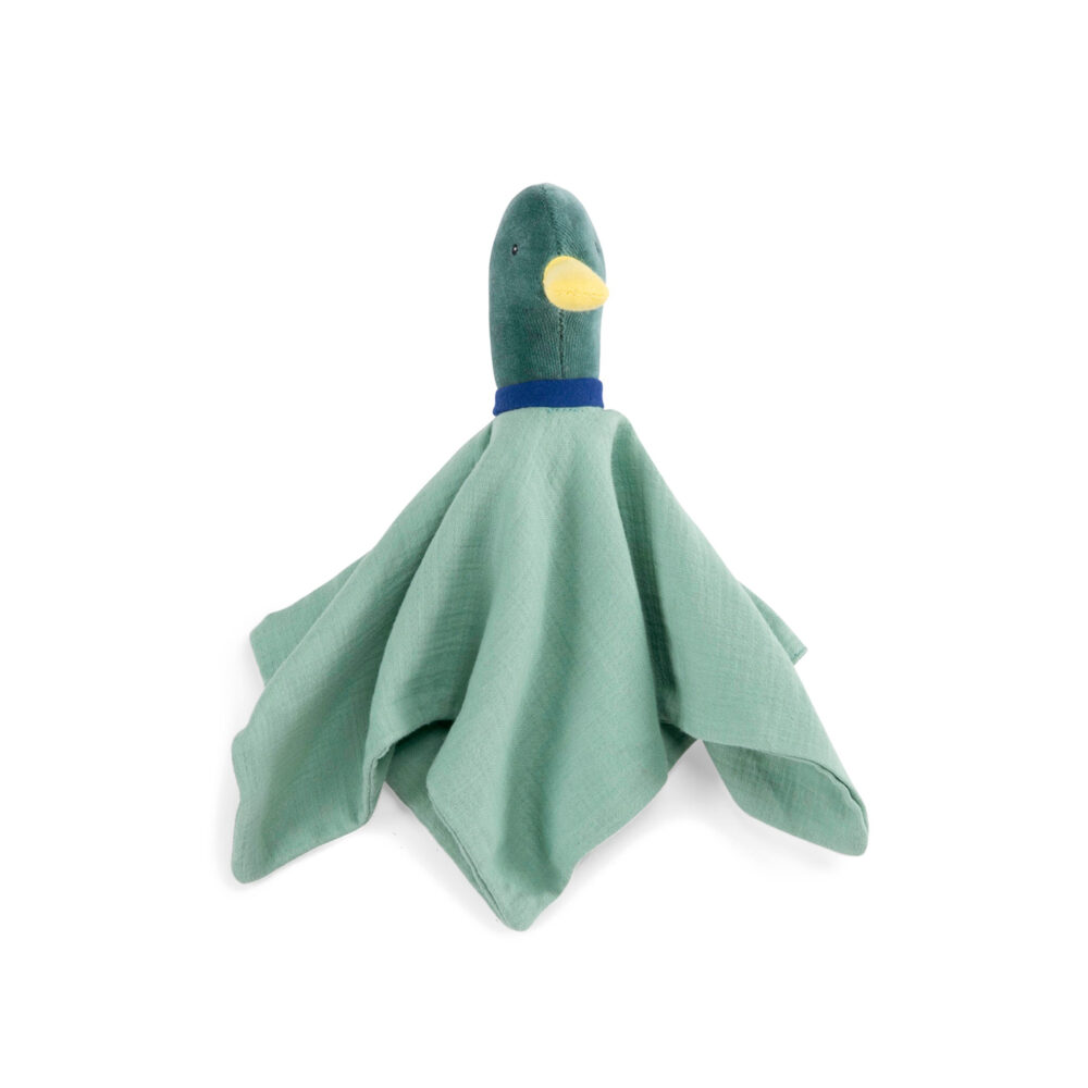 DOUDOU PATO COLOR VERDE COLECCIÓN POMME DES BOIS
