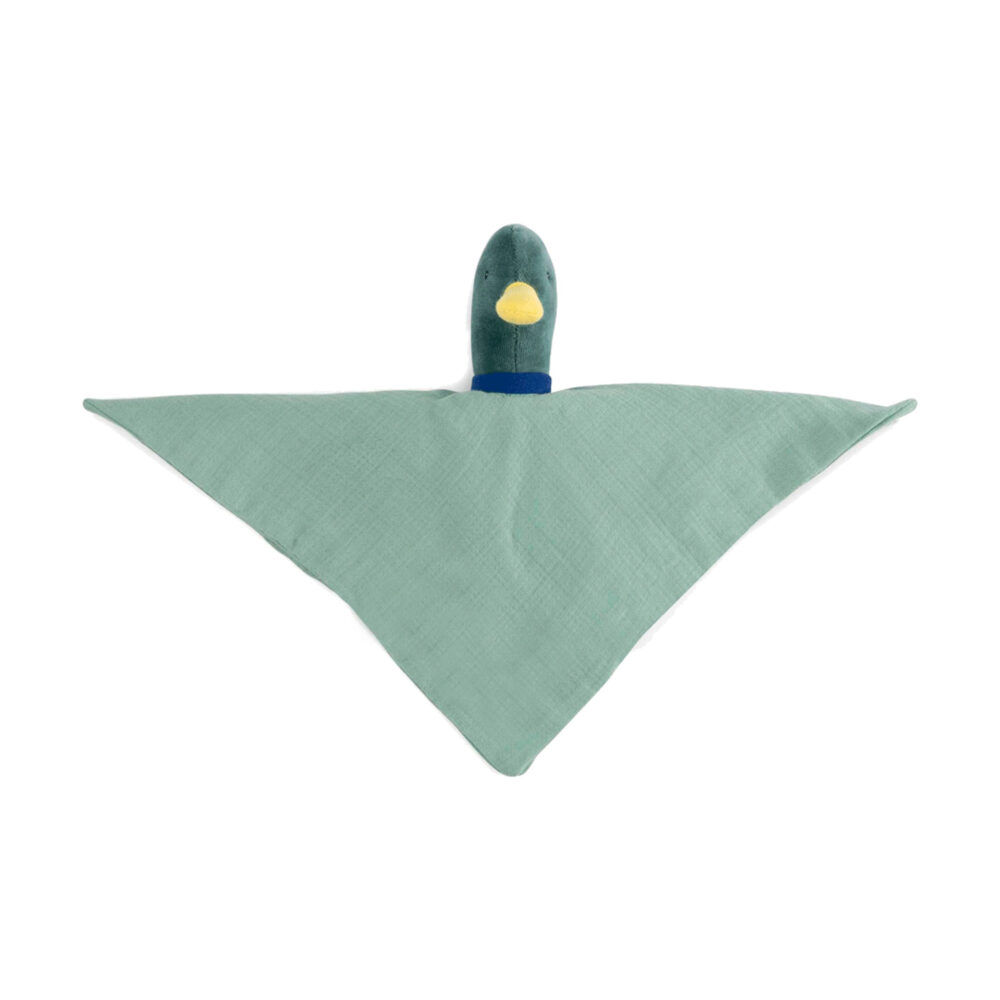 DOUDOU PATO COLOR VERDE COLECCIÓN POMME DES BOIS