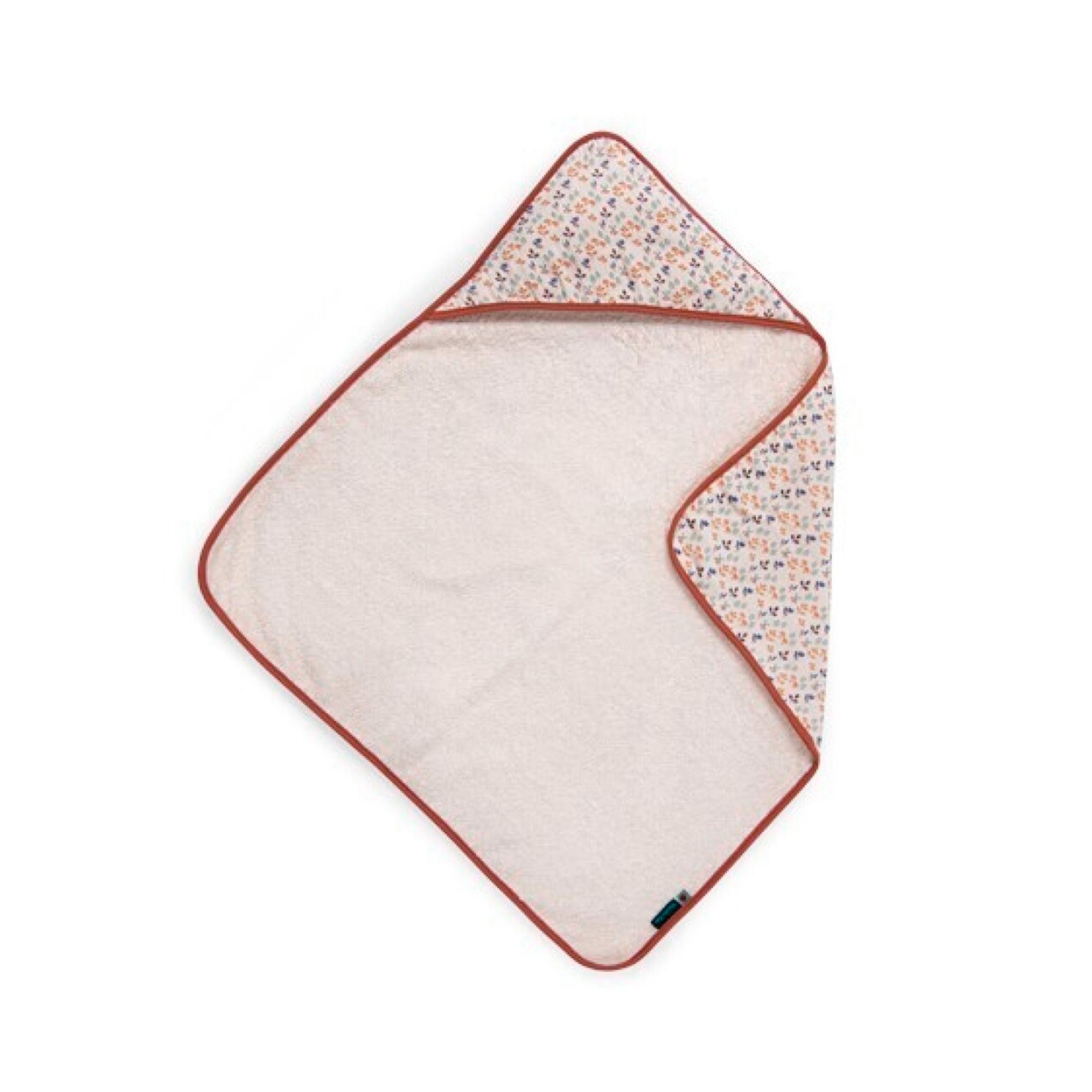 TOALLA DE BAÑO DE ALGODÓN CON CAPUCHA 80 X 80 CM COLECCIÓN TRES CONEJITOS