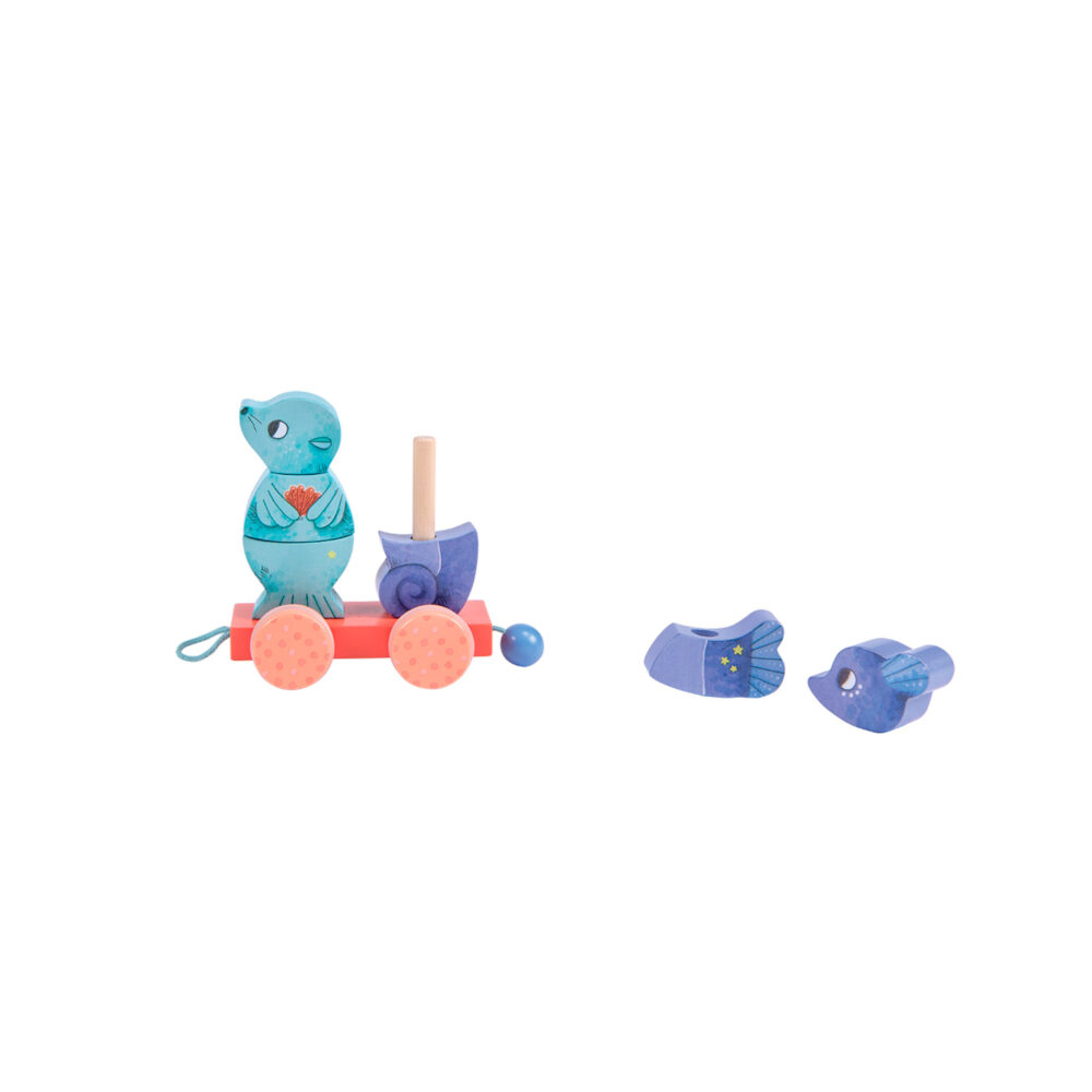 ARRASTRE CON FORMA DE TREN DE ACTIVIDADES COLECCIÓN LAS AVENTURAS DE PAULIE