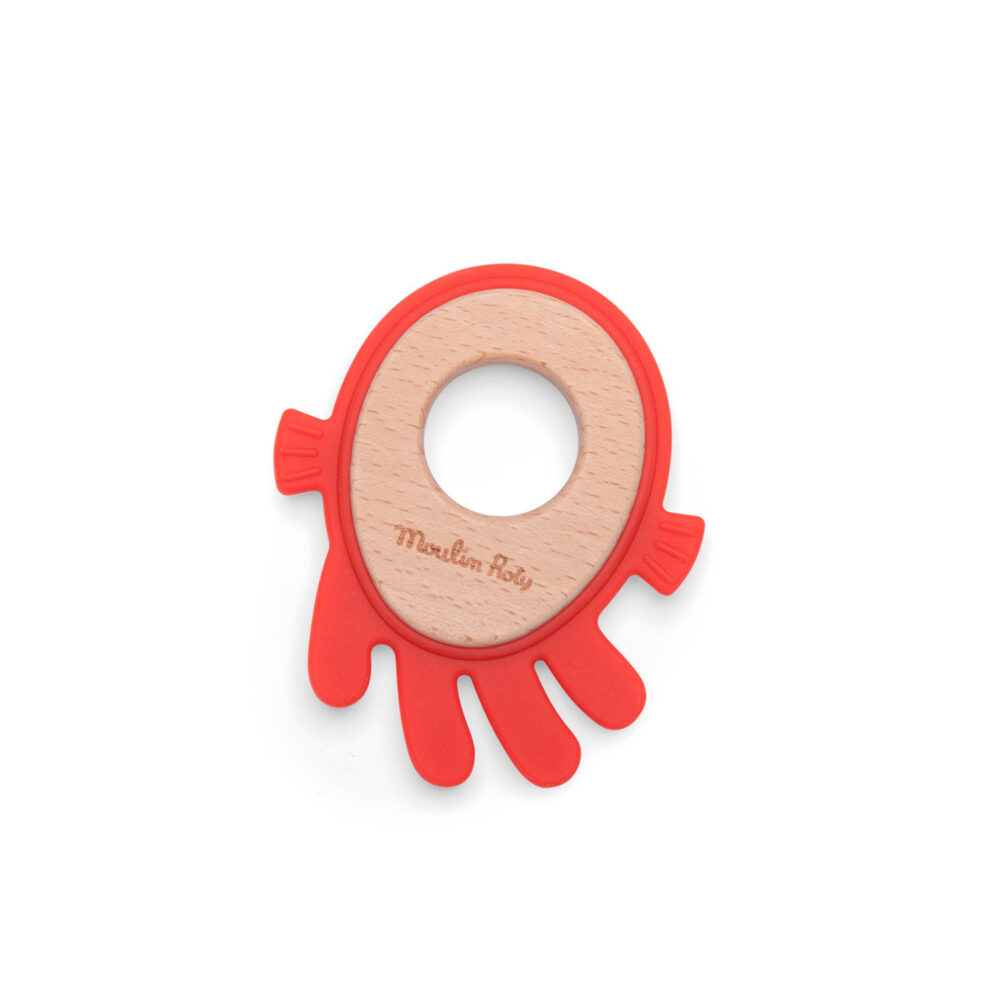 MORDEDOR DE MADERA Y SILICONA PULPO COLECCIÓN LAS AVENTURAS DE PAULIE