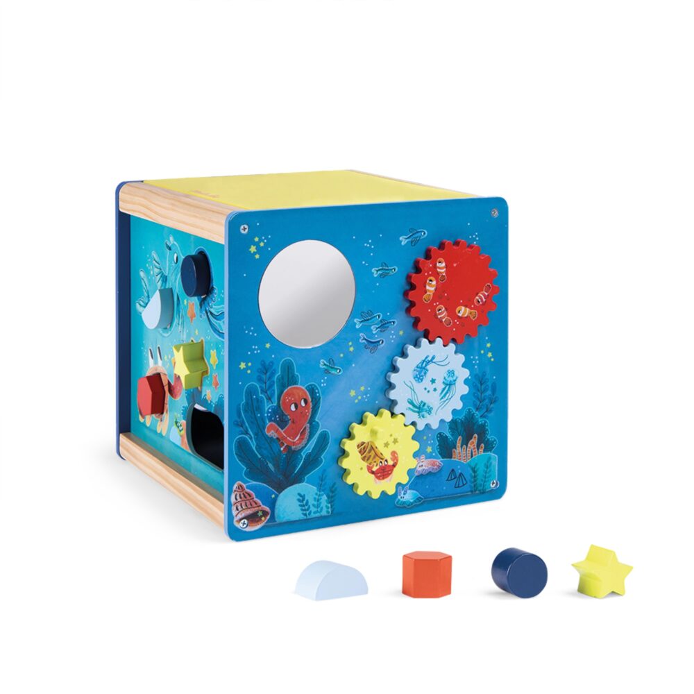CUBO DE ACTIVIDADES DE MADERA COLECCIÓN LAS AVENTURAS DE PAULIE