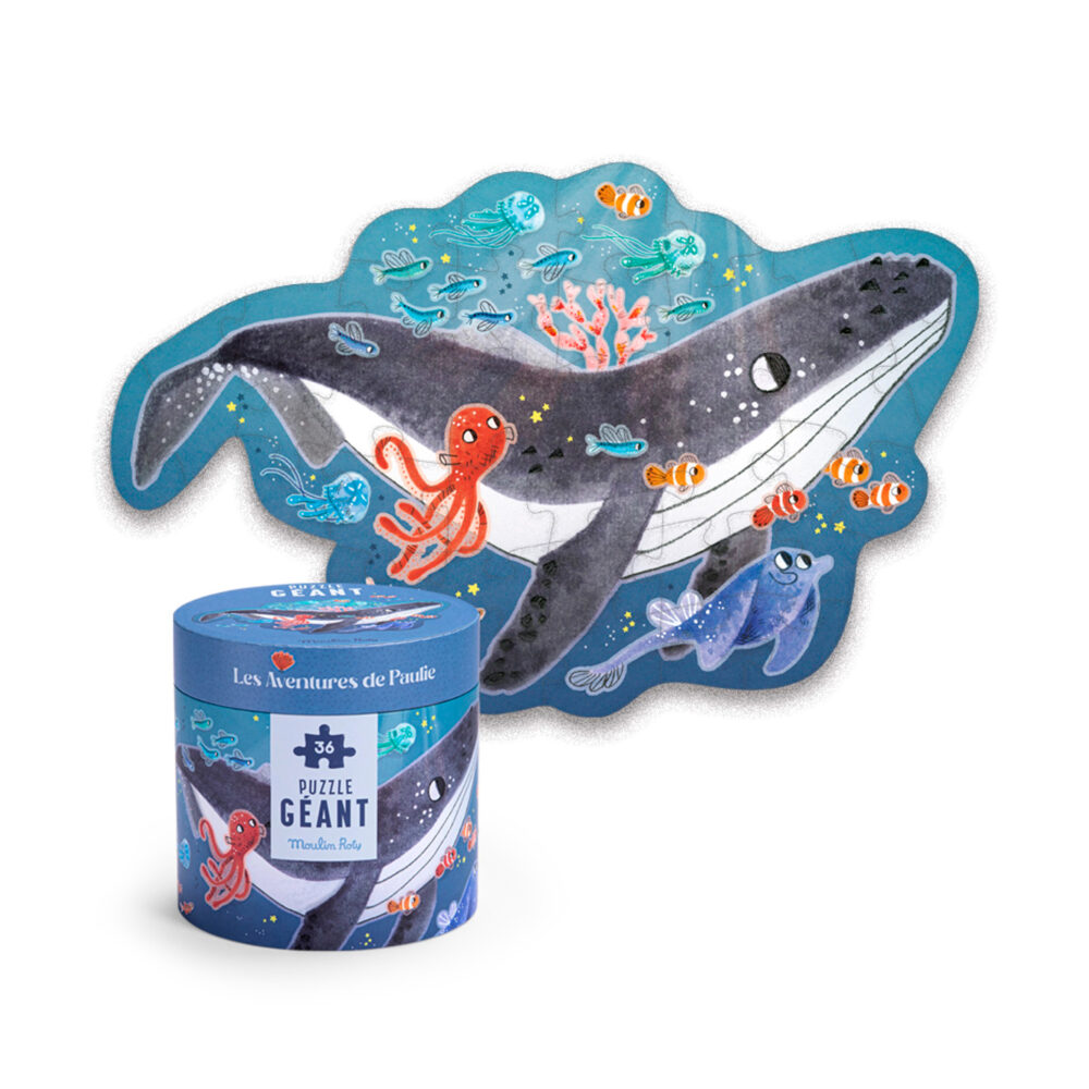 ROMPECABEZAS DE BALLENA DE 36 PIEZAS COLECCIÓN LAS AVENTURAS DE PAULIE