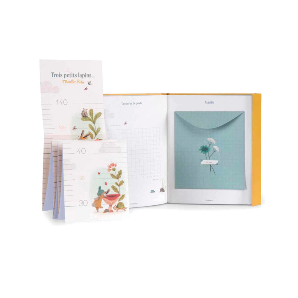 LIBRO DE NACIMIENTO EN FRANCÉS COLECCIÓN TRES CONEJITOS