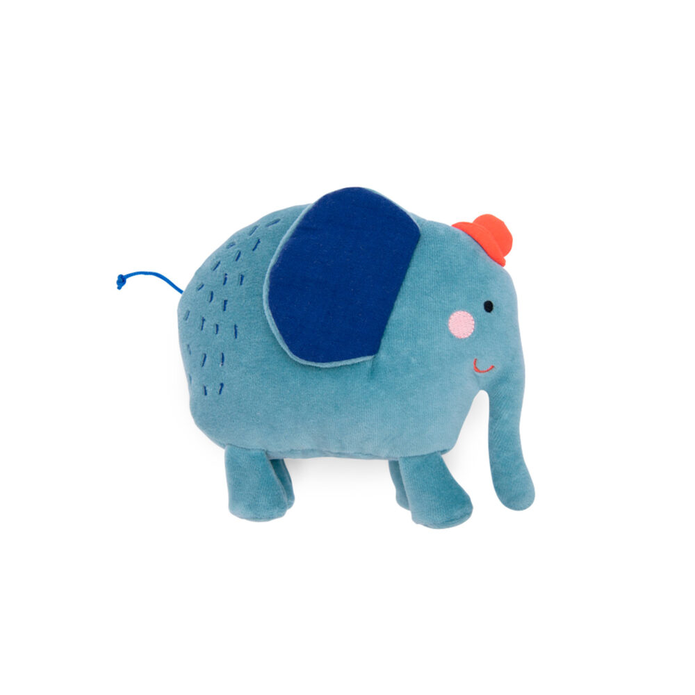 PELUCHE SONAJERO PEQUEÑO ELEFANTE COLECCIÓN LES TOUPITIS