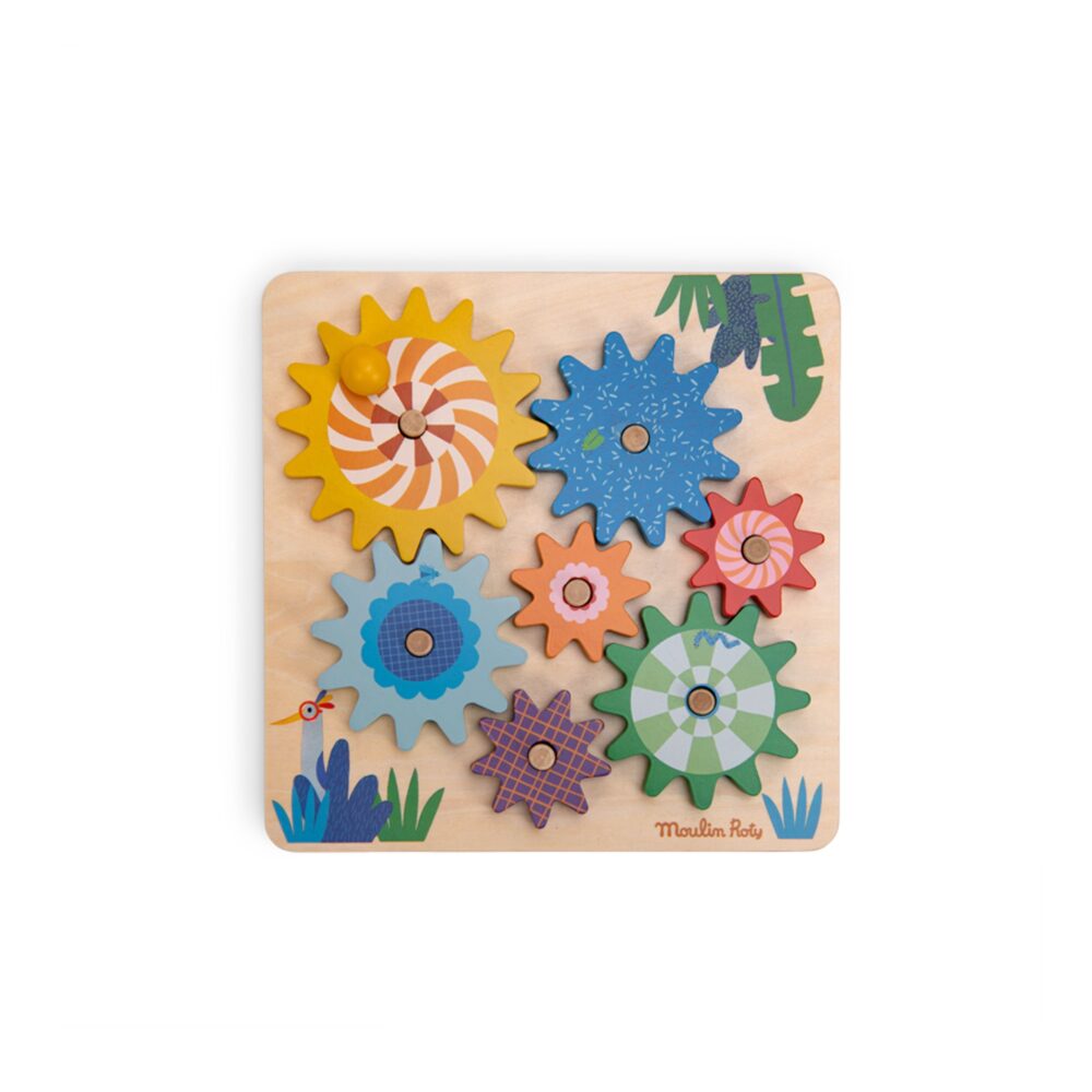 CONJUNTO DE ENGRANAJE MADERA DE COLORES COLECCIÓN LES TOUPITIS