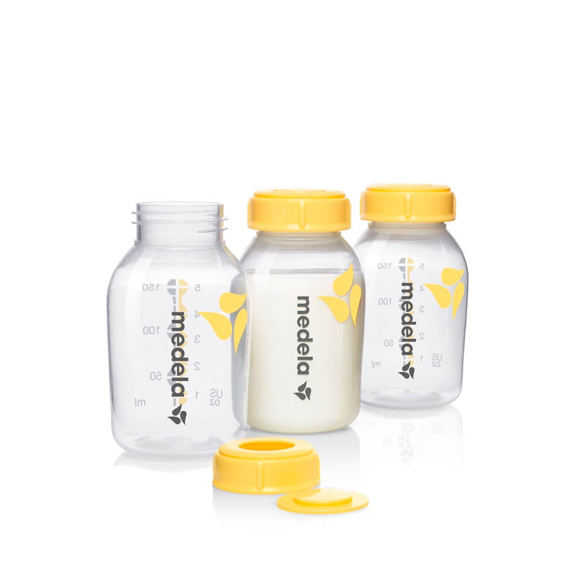 SET DE 3 BOTELLAS PARA ALMACENAMIENTO DE LECHE MATERNA DE 150 ML MEDELA
