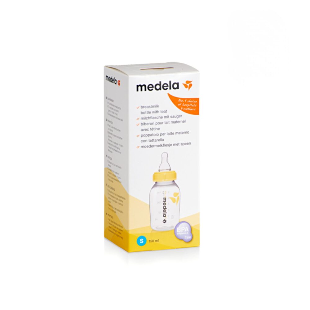 BIBERÓN 150 ML CON TETINA DE SILICONA FLUJO LENTO S MEDELA