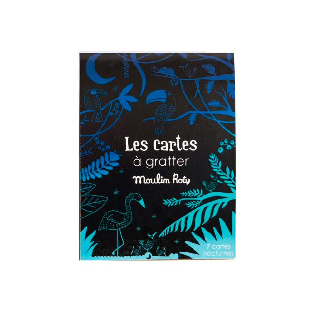 TARJETA NOCTURNA PARA DIBUJAR AZUL/VERDE COLECCIÓN LE JARDIN DU MOULIN
