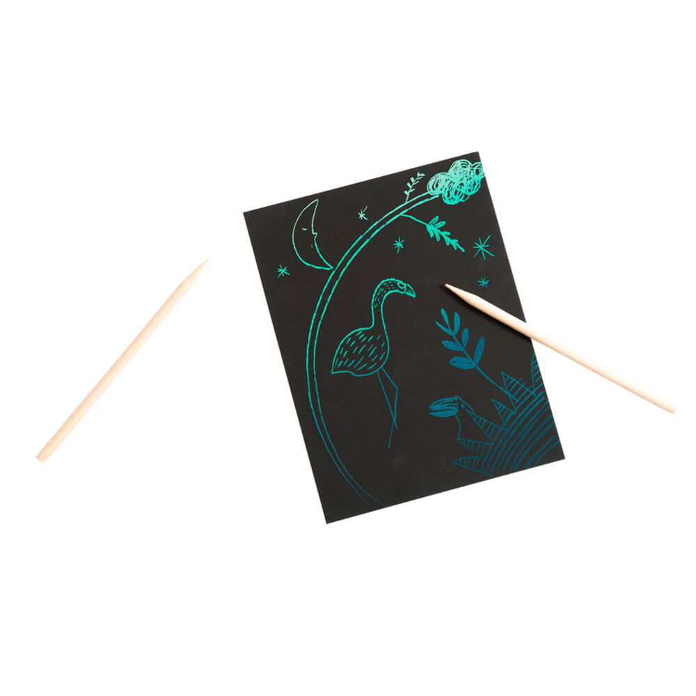 TARJETA NOCTURNA PARA DIBUJAR AZUL/VERDE COLECCIÓN LE JARDIN DU MOULIN