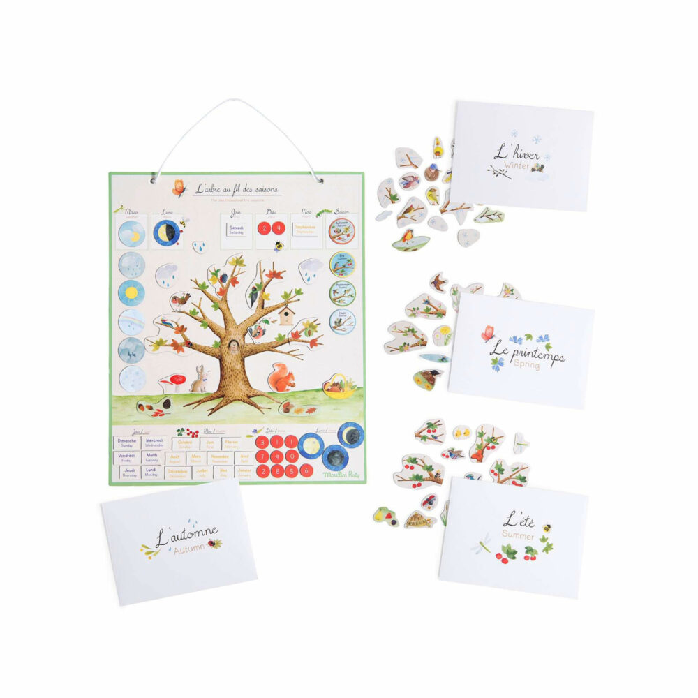 CALENDARIO DE ESTACIONES EN ESPAÑOL- INGLÉS COLECCIÓN LE JARDIN DU MOULIN