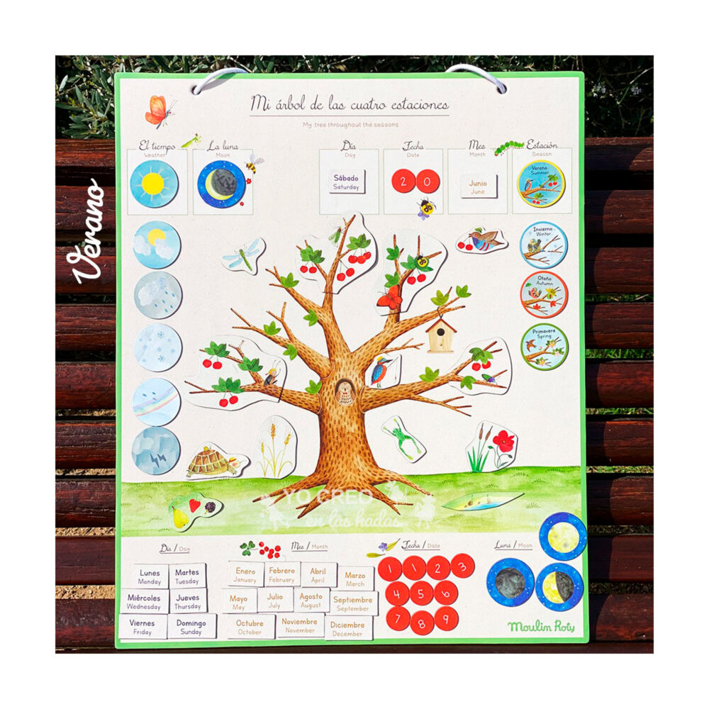 CALENDARIO DE ESTACIONES EN ESPAÑOL- INGLÉS COLECCIÓN LE JARDIN DU MOULIN