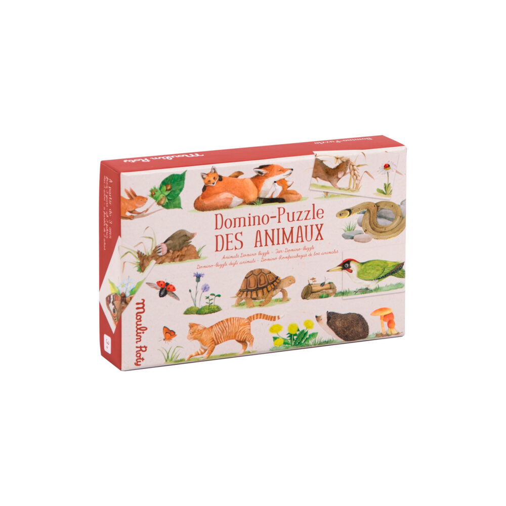 DOMINÓ Y ROMPECABEZA DE ANIMALES COLECCIÓN LE JARDIN DU MOULIN