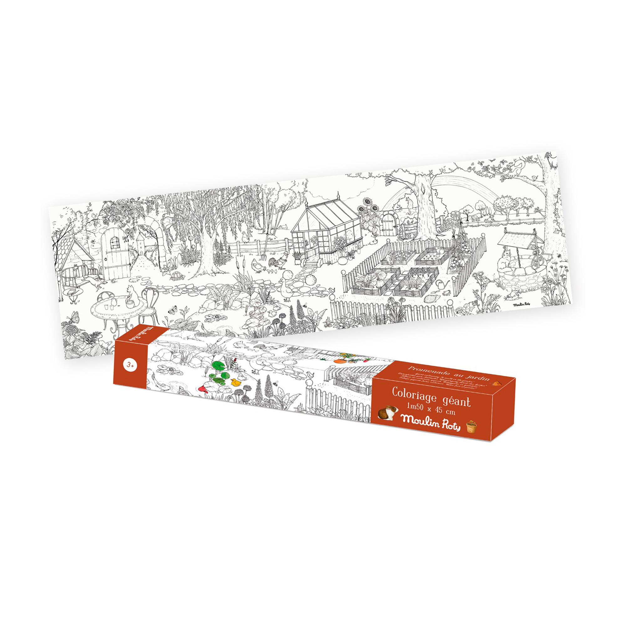 TARJETA NOCTURNA PARA DIBUJAR ROSA/NARANJA COLECCIÓN LE JARDIN DU MOULIN