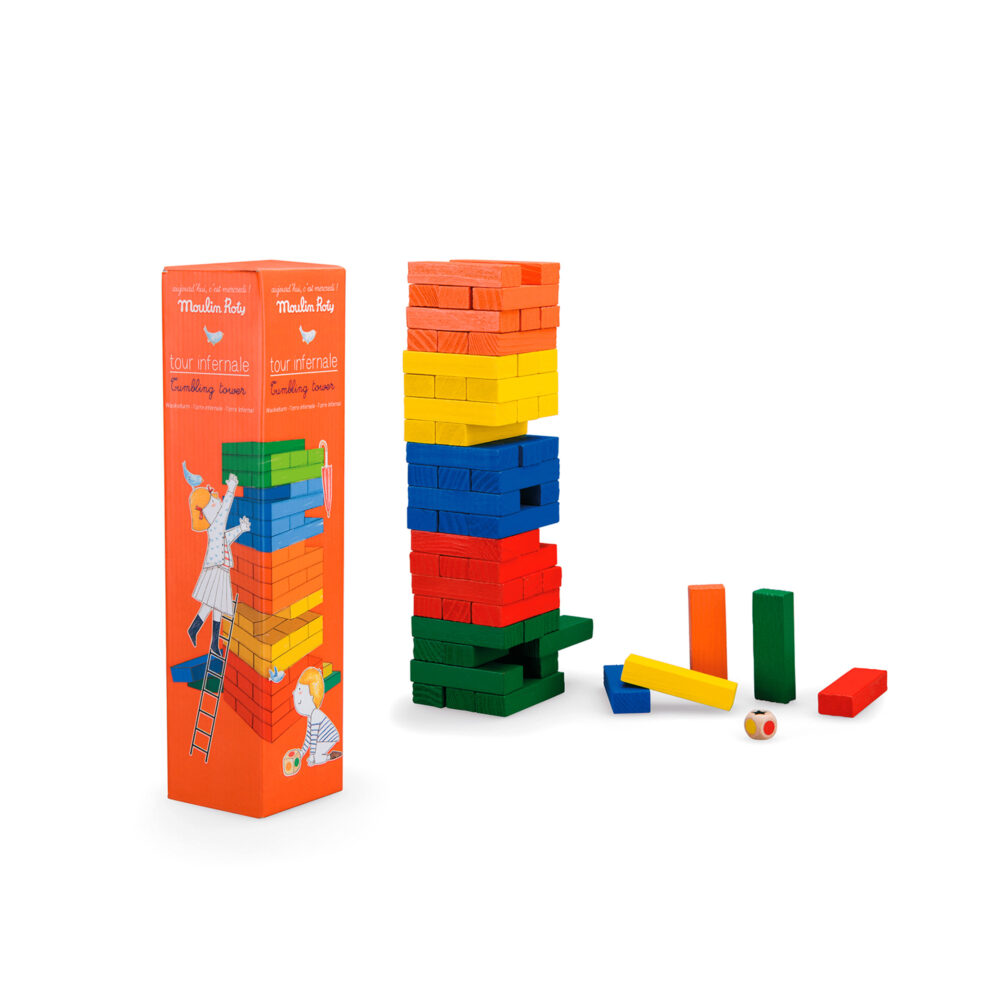 JUEGO DE TORRE DE MADERA COLECCIÓN AUJOURD’HUI C’EST MERCREDI