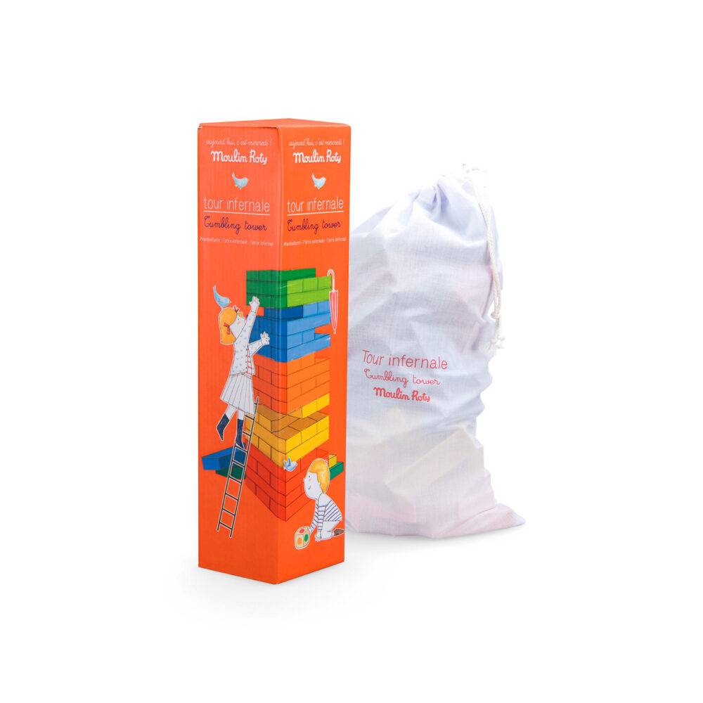 JUEGO DE TORRE DE MADERA COLECCIÓN AUJOURD’HUI C’EST MERCREDI