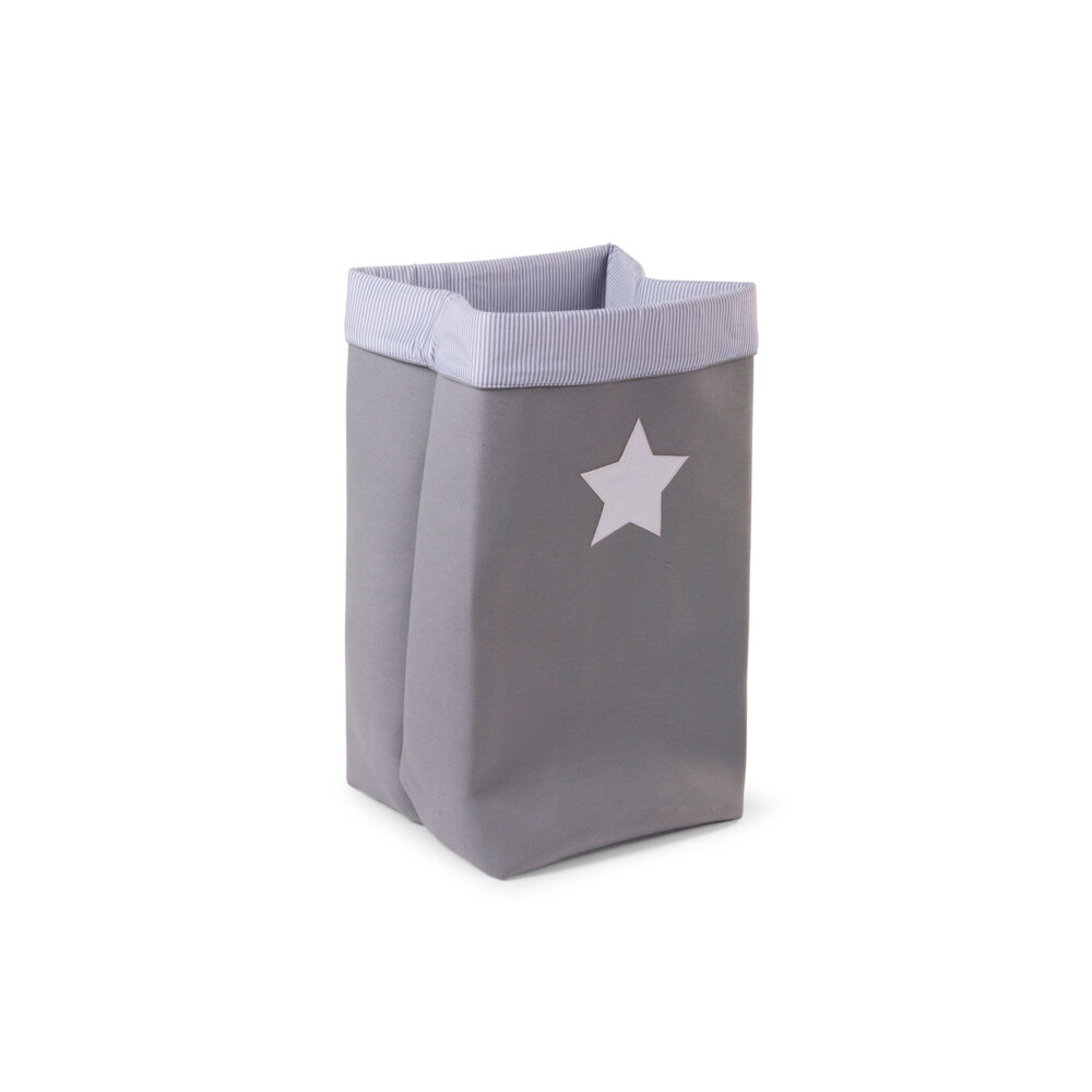 CESTA DE ALMACENAJE DE LONA 32 X 32 X 60 CM RAYAS GRISES CHILDHOME