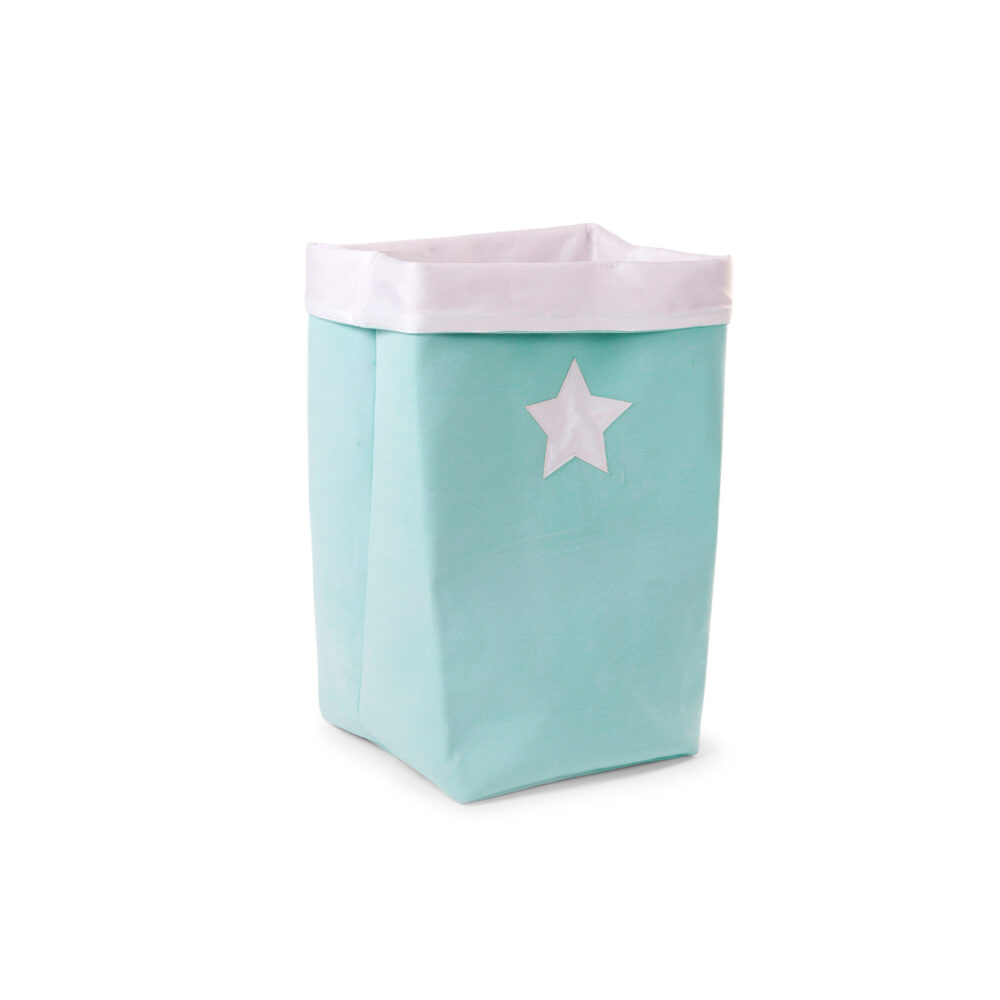 CESTA DE ALMACENAJE DE LONA 32 X 32 X 60 CM BLANCO MENTA CHILDHOME