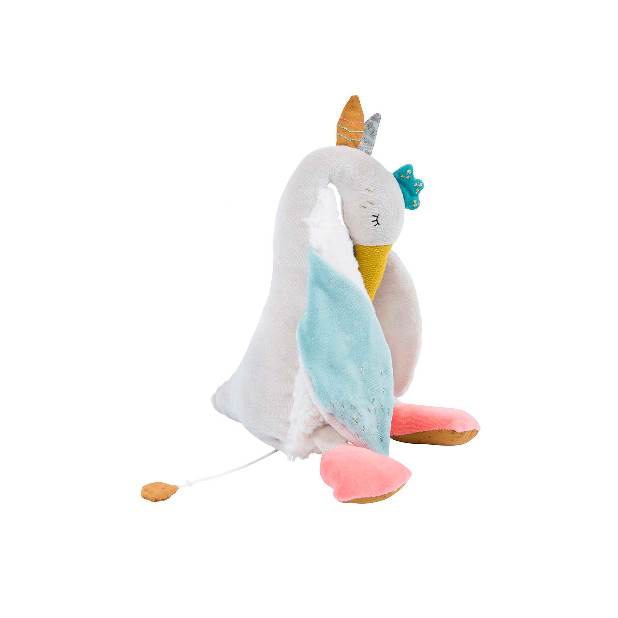 PELUCHE PEQUEÑO DE 10 CM OSO AZUL MARINO LES P´TITS DOUDOUS DEL HOSPITAL MOULIN ROTY