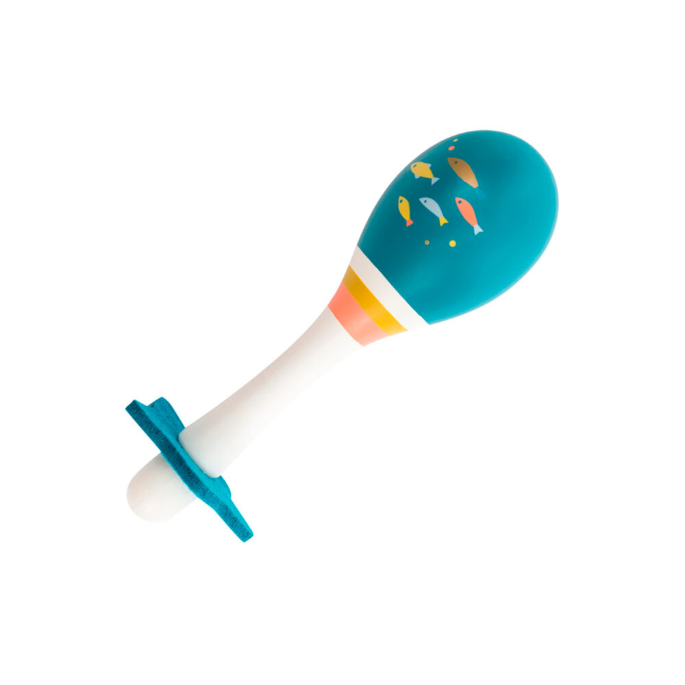 MARACA COLOR AZUL COLECCIÓN EL VIAJE DE OLGA