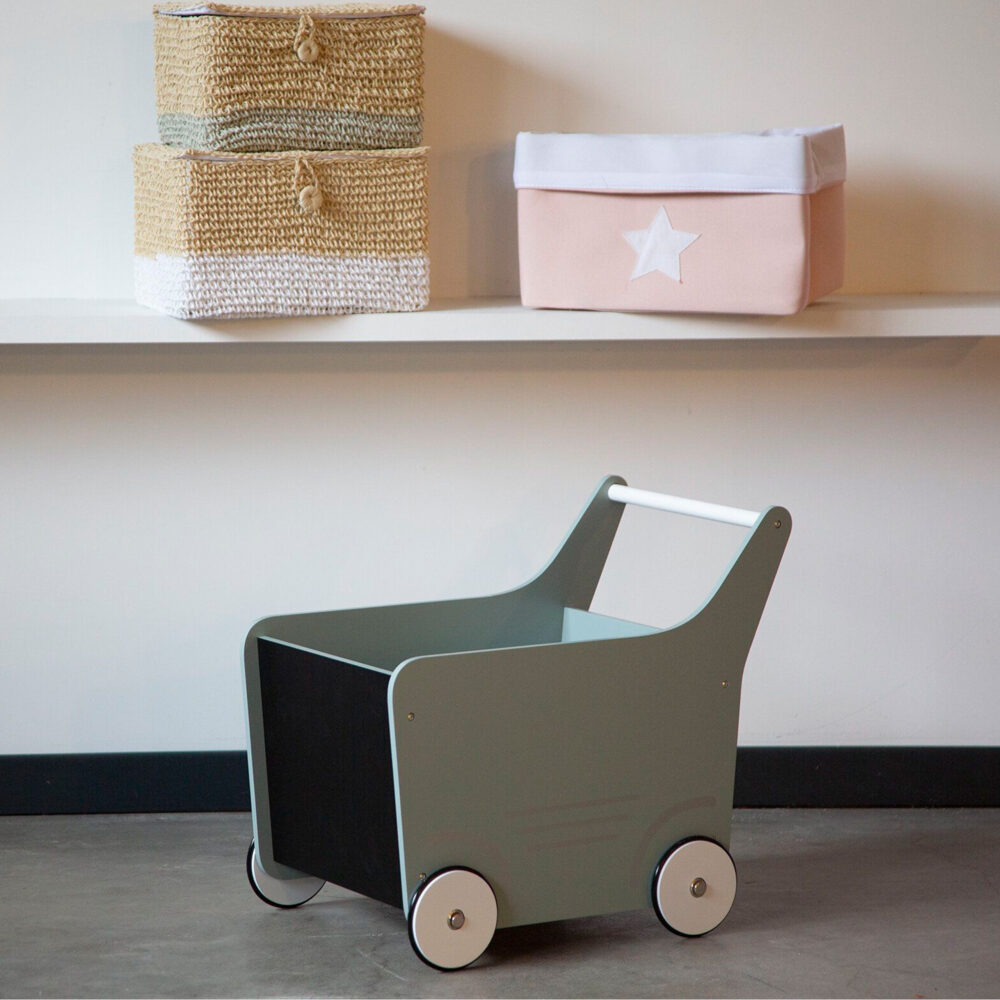 ANDADOR DE MADERA PARA NIÑOS PEQUEÑOS COLOR MENTA CHILDHOME