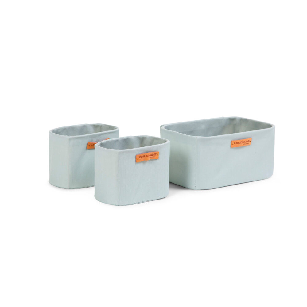 JUEGO DE 3 CESTAS DE ALMACENAJE COLGANTE COLOR GRIS CHILDHOME