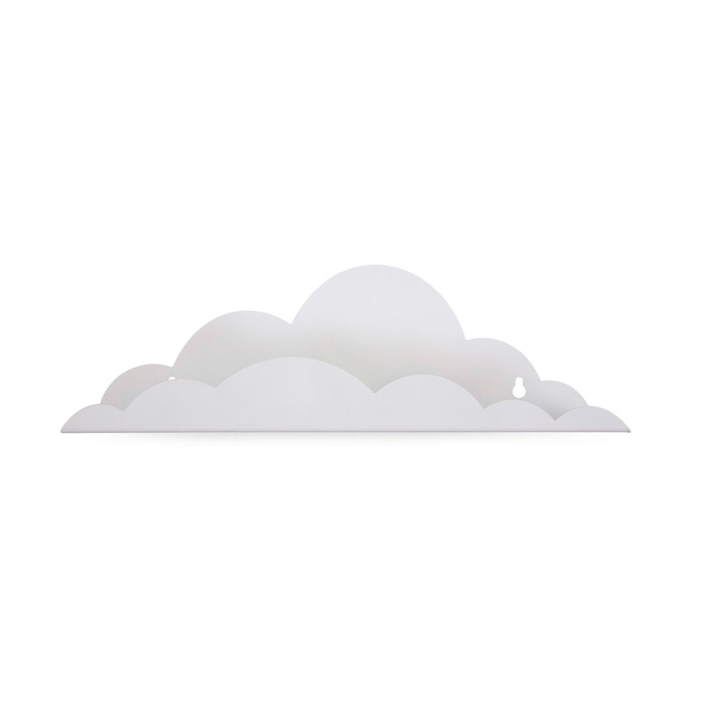 REPISA DE PARED FORMA DE NUBE DE METAL 45 X 10 X 15 CM BLANCO CHILDHOME