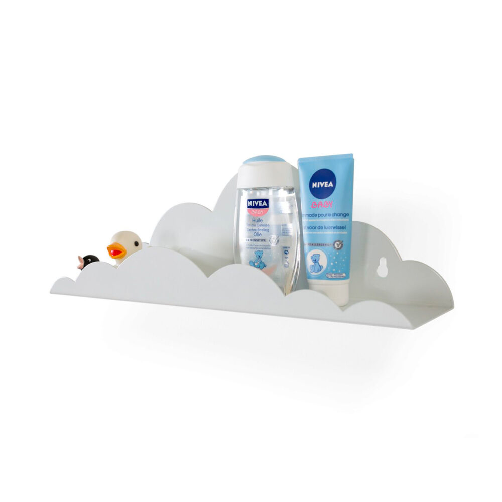 REPISA DE PARED FORMA DE NUBE DE METAL 45 X 10 X 15 CM BLANCO CHILDHOME
