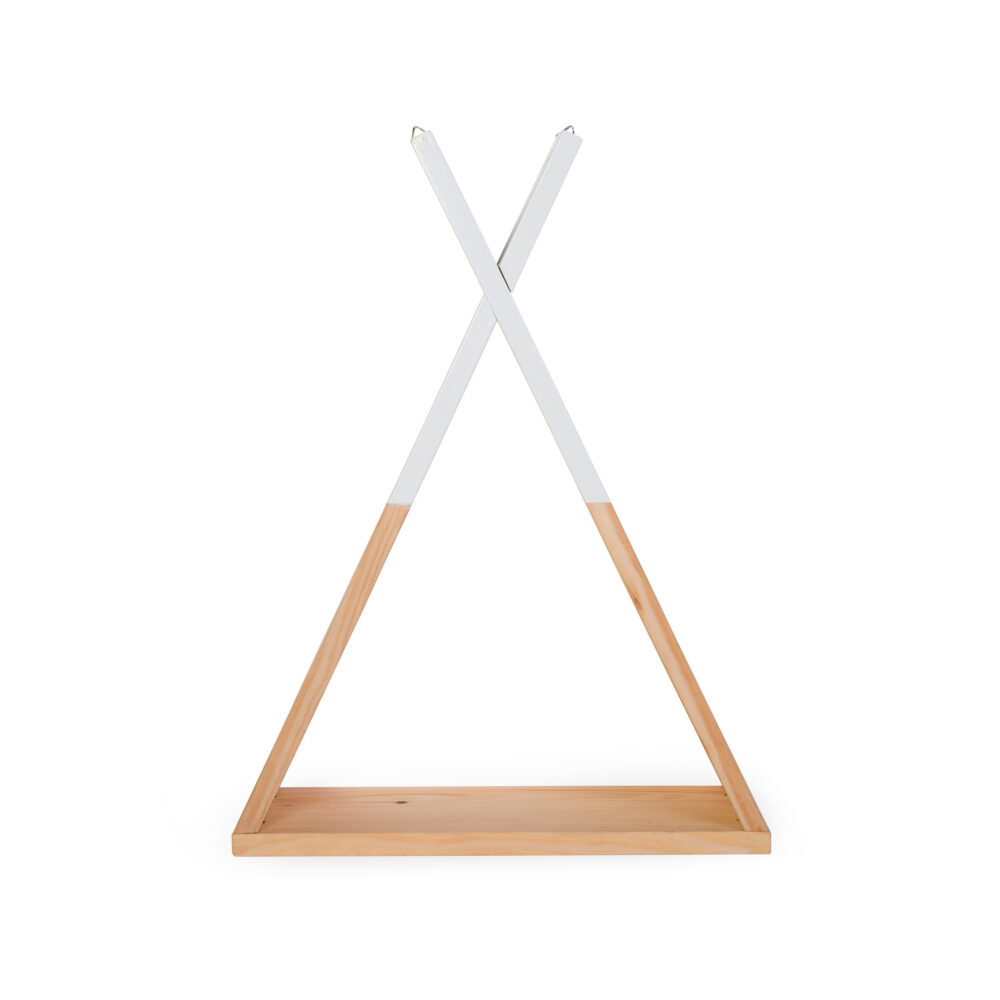 REPISA DE PARED FORMA DE TIPI DE MADERA 32 X 12 X 47 CM NATURAL CHILDHOME
