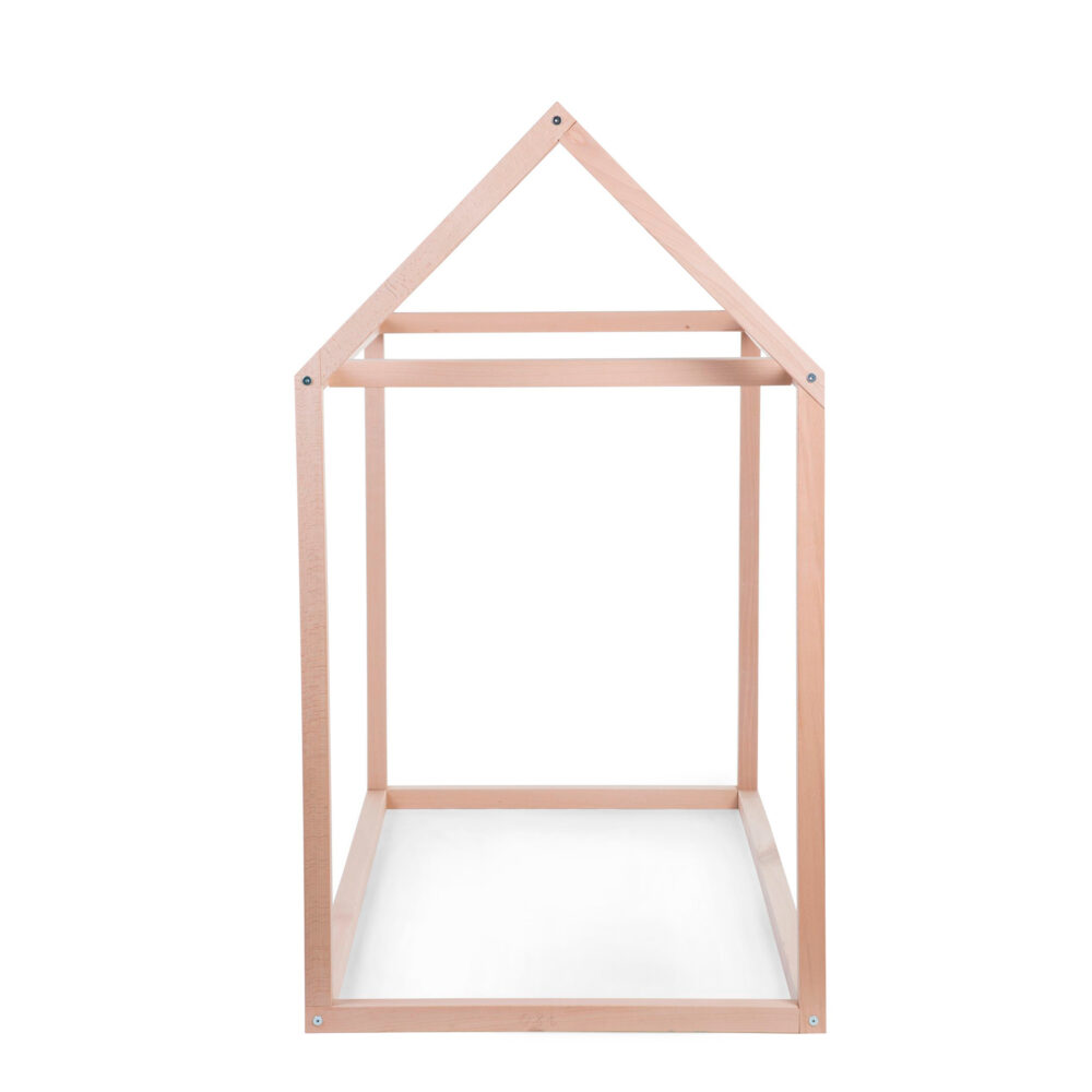 CAMA ESTRUTURA DE CASA DE MADERA NATURAL 140 X 70 CM CHILDHOME