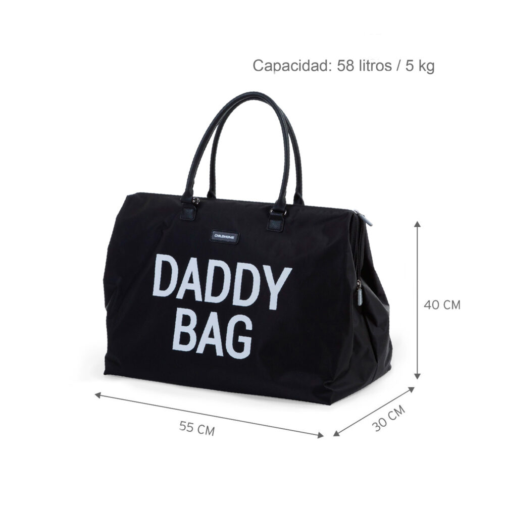 BOLSO CAMBIADOR DADDY BAG DE 58 LITROS NEGRO CHILDHOME