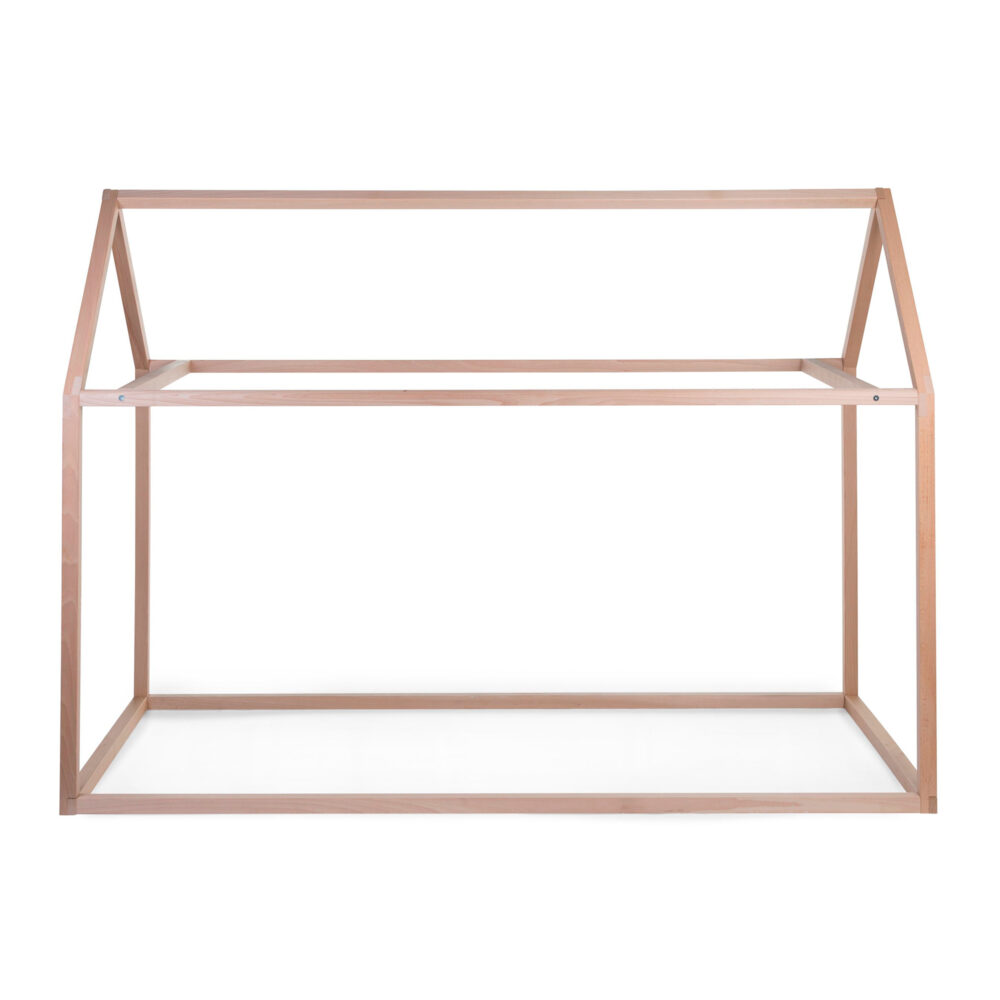 CAMA ESTRUTURA DE CASA DE MADERA NATURAL 200 X 90 CM CHILDHOME