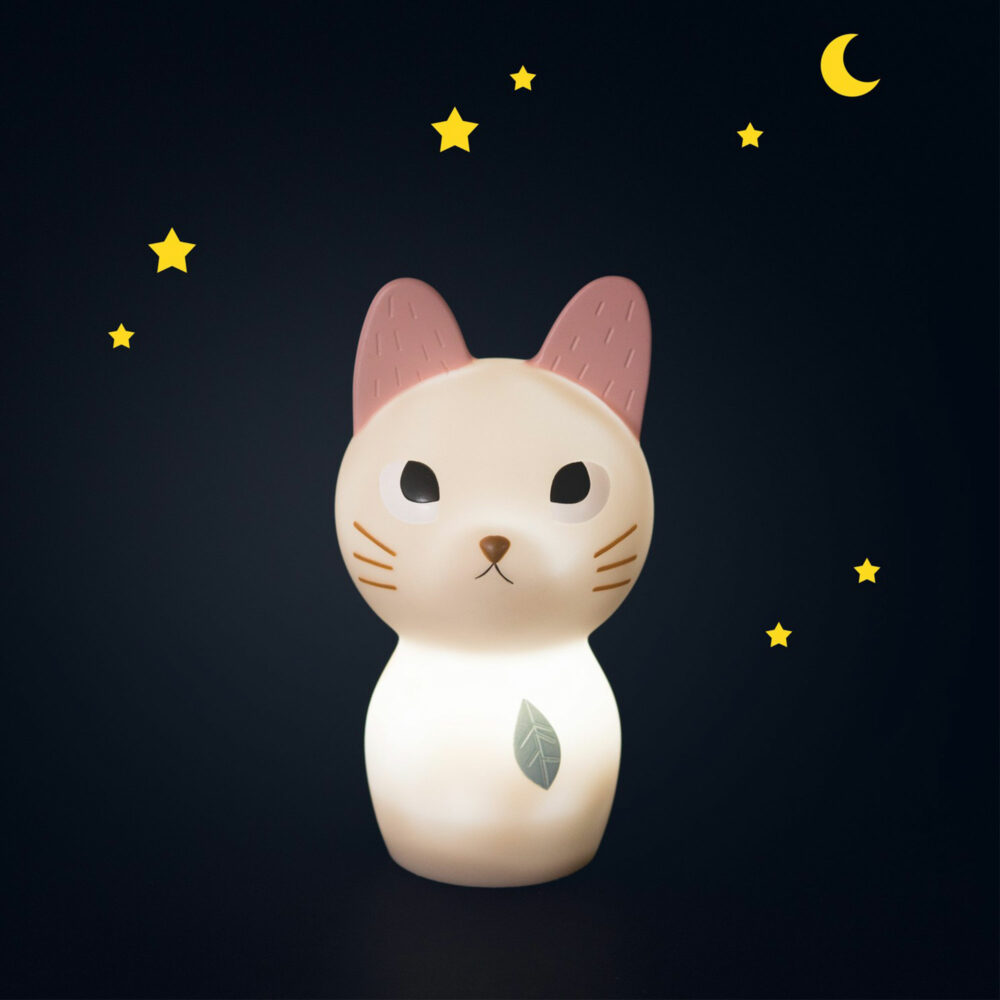 LÁMPARA NOCTURNA RECARGA CON CABLE USB DE GATO COLECCIÓN APRES LA PLUIE