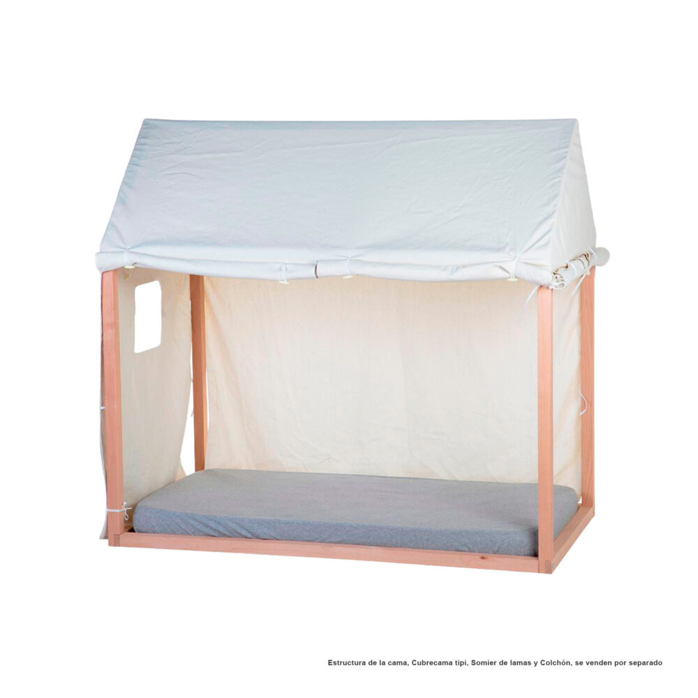 CUBIERTA DE ALGODÓN PARA CAMA ESTRUTURA DE CASA 140 X 70 CM COLOR BLANCO CHILDHOME