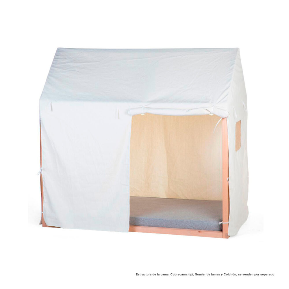 CUBIERTA DE ALGODÓN PARA CAMA ESTRUTURA DE CASA 140 X 70 CM COLOR BLANCO CHILDHOME
