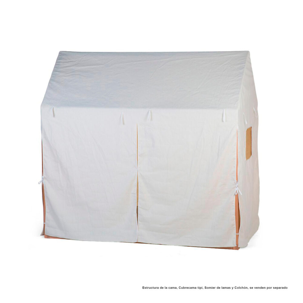 CUBIERTA DE ALGODÓN PARA CAMA ESTRUTURA DE CASA 140 X 70 CM COLOR BLANCO CHILDHOME