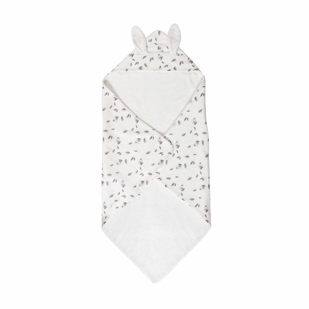 TOALLA DE BAÑO DE ALGODÓN CON CAPUCHA 80 X 80 CM COLECCIÓN APRES LA PLUIE