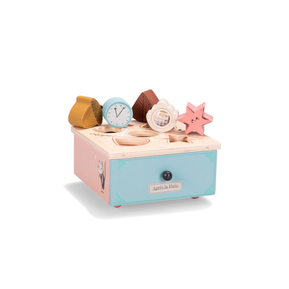 CAJA DE MADERA DE FORMAS Y COLORES COLECCIÓN APRES LA PLUIE