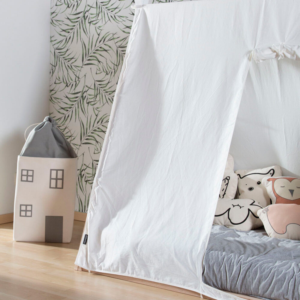 CESTA DE ALMACENAJE TOY BOX HOUSE POLIÉSTER DE 32 X 32 X 73 CM GRIS CHILDHOME