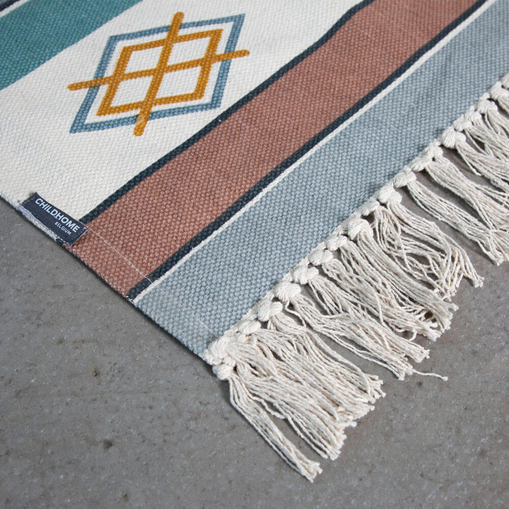 ALFOMBRA GEOMÉTRICA MULTICOLOR 120 X 160 CM CHILDHOME