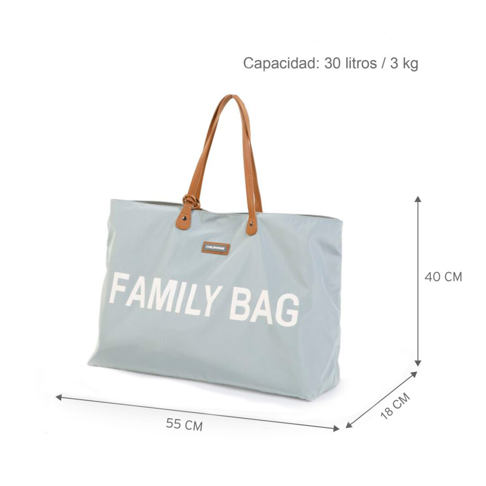 BOLSO CAMBIADOR FAMILY BAG DE 30 LITROS GRIS CLARO CHILDHOME
