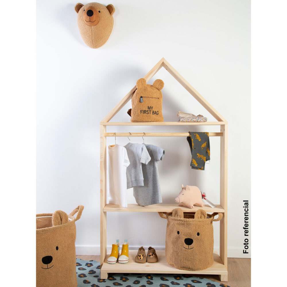 CESTA DE ALMACENAJE DE POLIÉSTER TEDDY MARRÓN DE 40 X 40 X 40 CM CHILDHOME